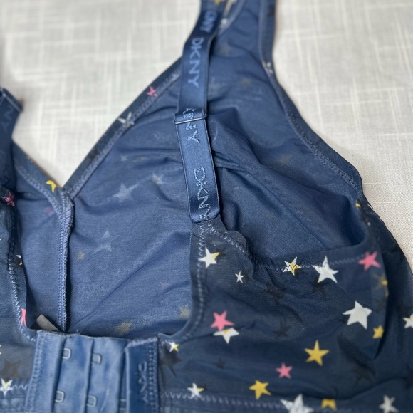 DKNY Navy Star Pattern Bralette - Picture 5 of 6